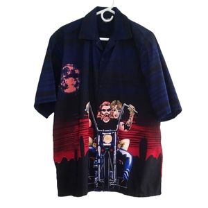 American Biker Men's Button Down Shirt Size : XL